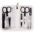 3 Swords Germany 8-Piece Manicure Pedicure Kit | White Leather Case