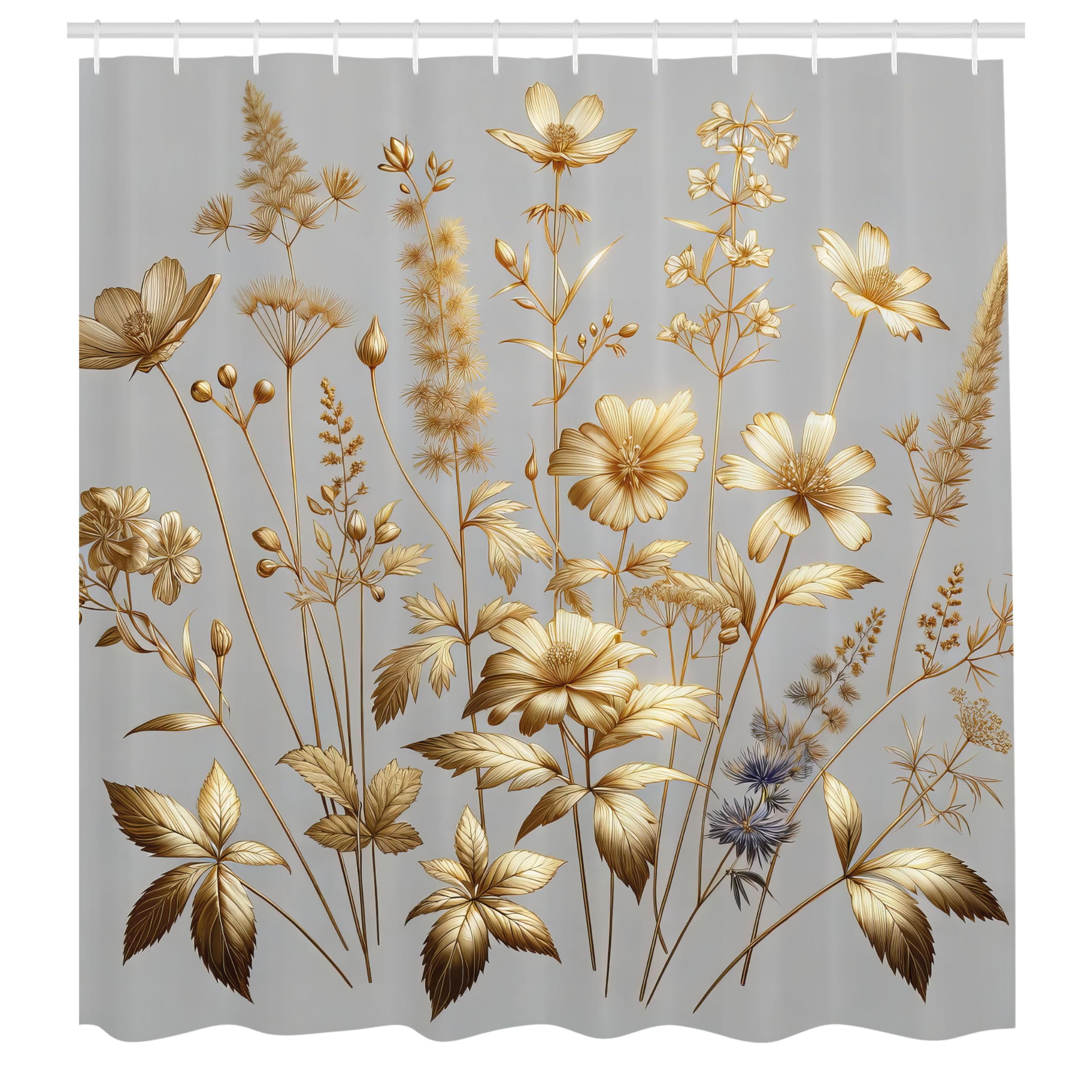 Abakuhaus Floral Garden Shower Curtain | Waterproof Fabric – 175 x 200 cm