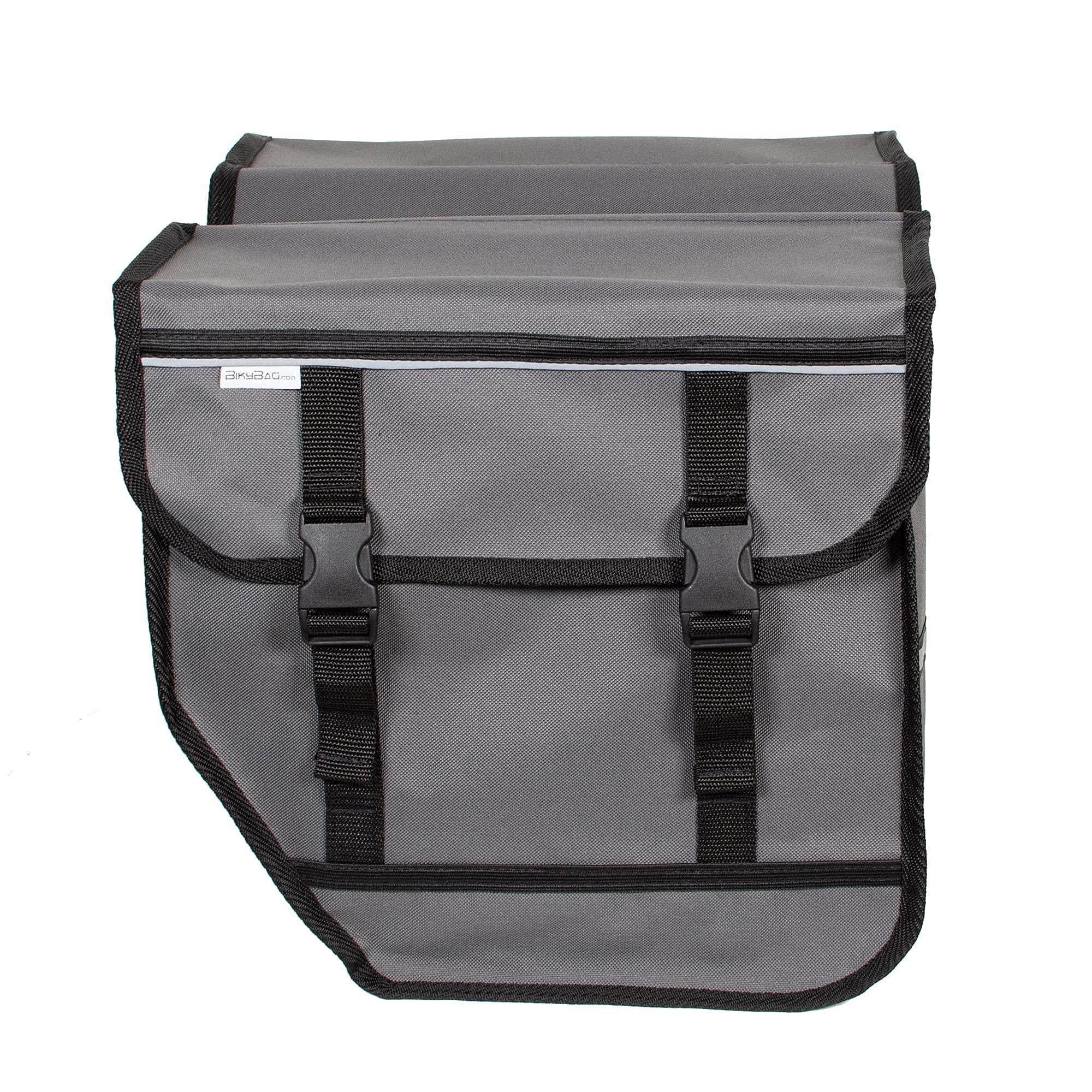 BikyBag Model M Waterproof Bicycle Double Panniers - Grey Rear Rack Bag