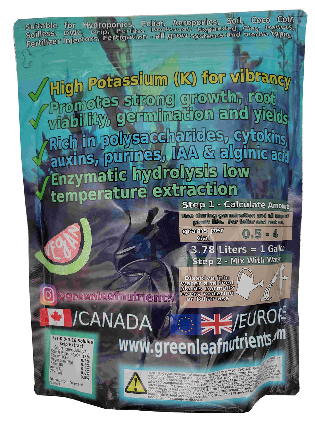 Jolof Store Organic Sea-K Kelp Extract Powder - 100% Water Soluble Fertilizer