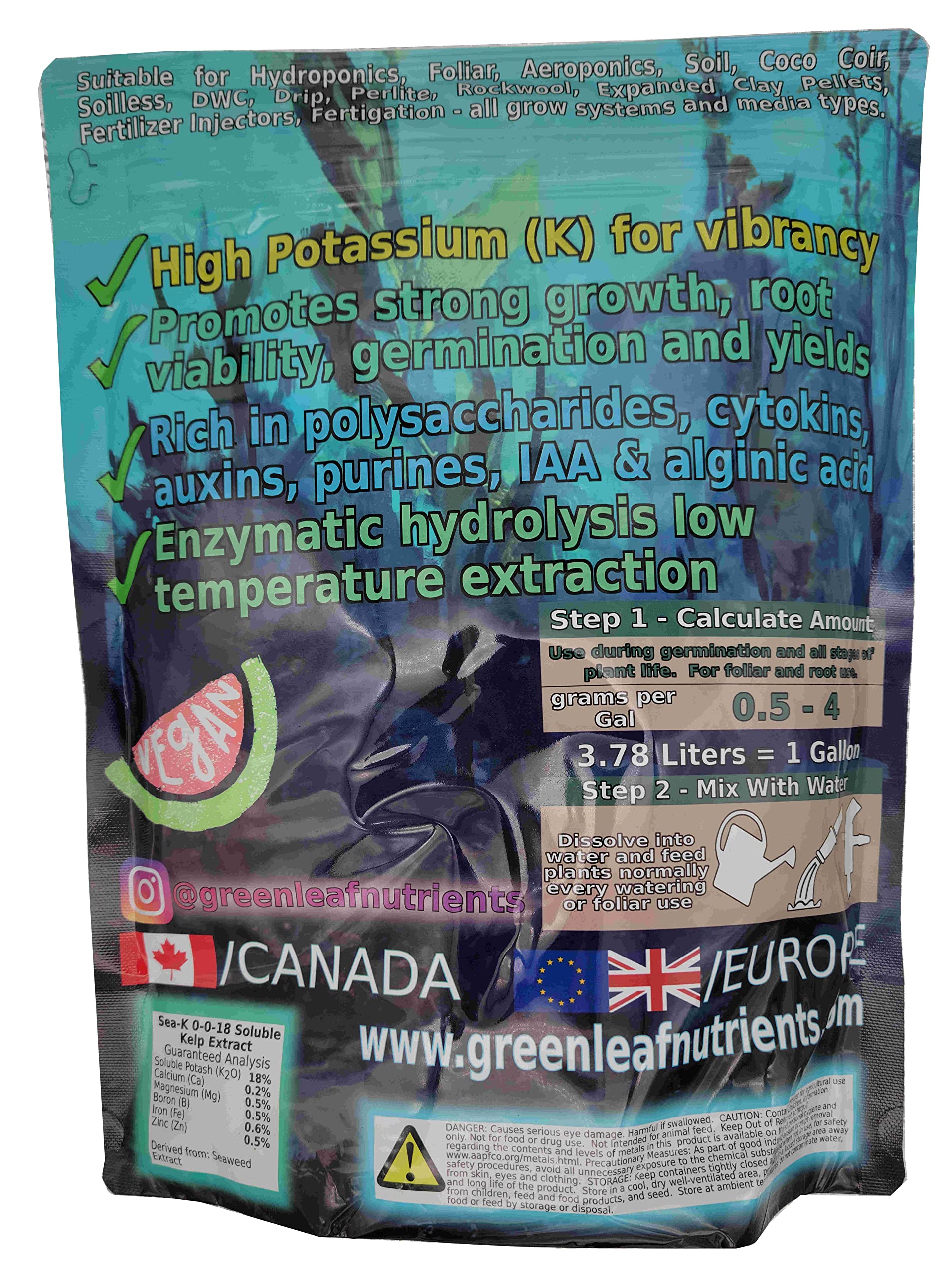 Jolof Store Organic Sea-K Kelp Extract Powder - 100% Water Soluble Fertilizer