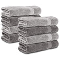 Komfortec 8-Piece Hand Towel Set | 100% Cotton Terry - Anthracite Grey
