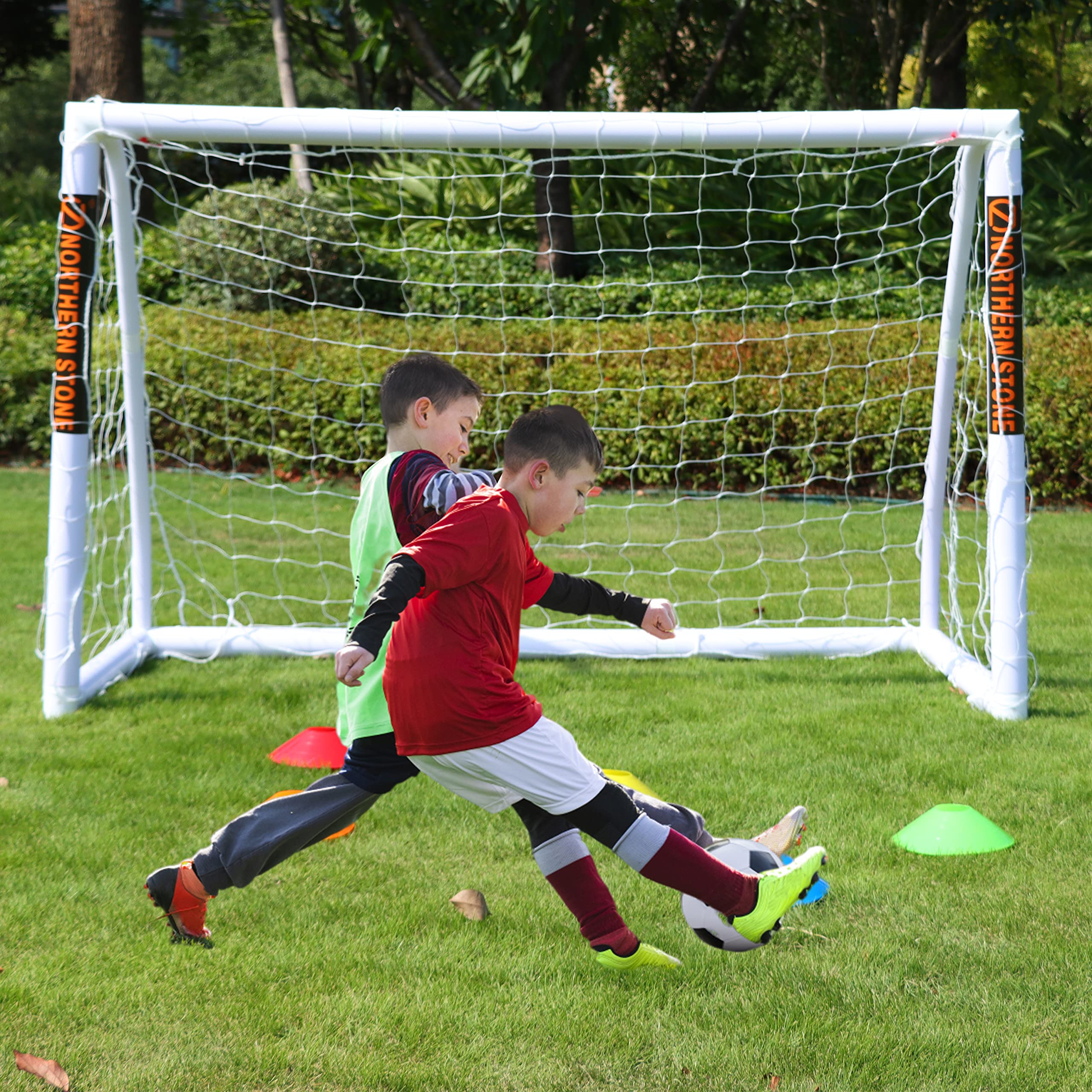 Northern Stone 6ft x 4ft All-Weather uPVC Portable Garden Football Goal