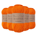 Utopia Crafts Recycled Cotton DK Knitting Yarn - Pumpkin Orange 500g