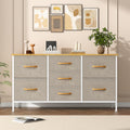 Feonase 7-Drawer Fabric Dresser | Metal Frame Storage Chest for Bedroom