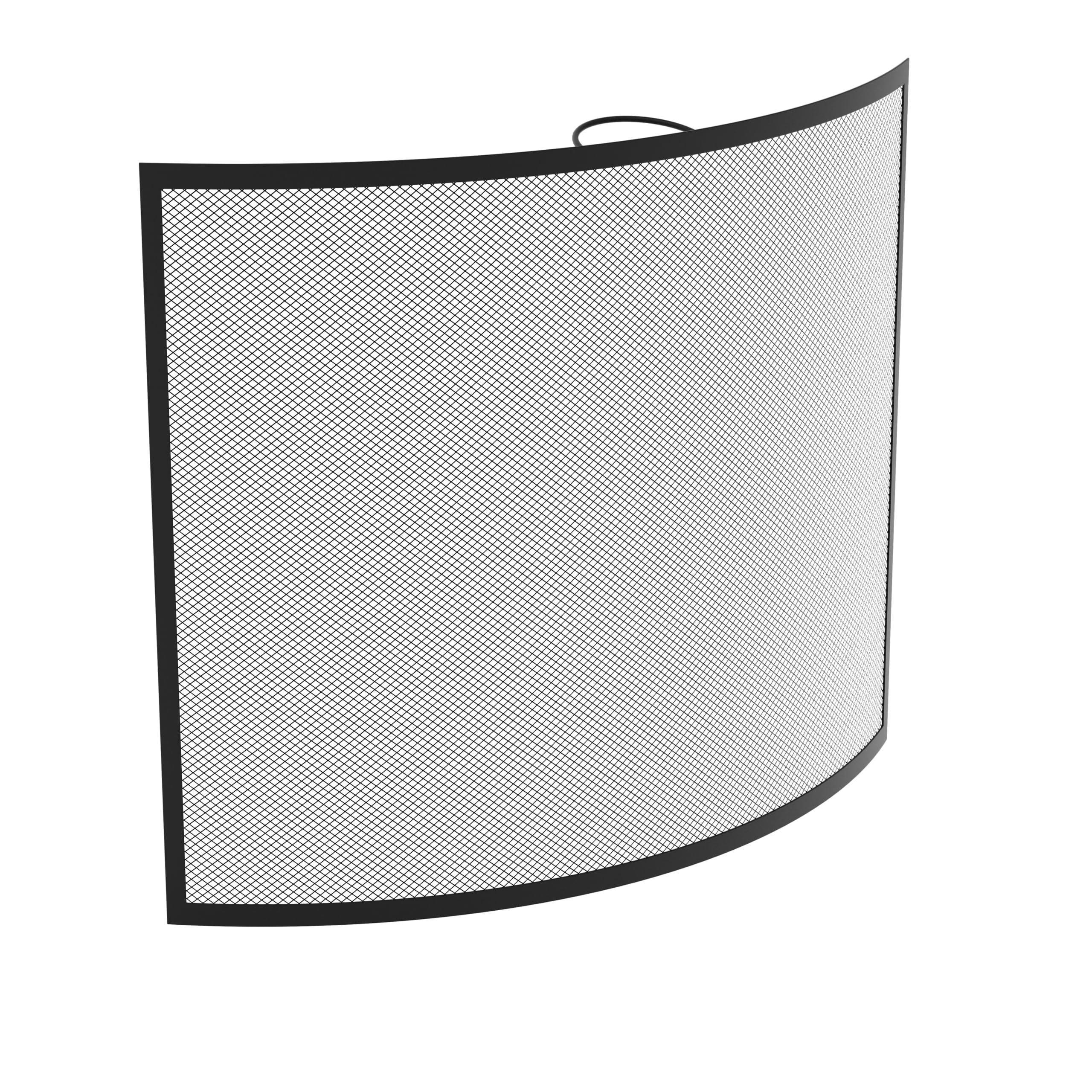 Fire Vida Buckton Spark Guard Fire Screen - Black Metal Fireplace Guard