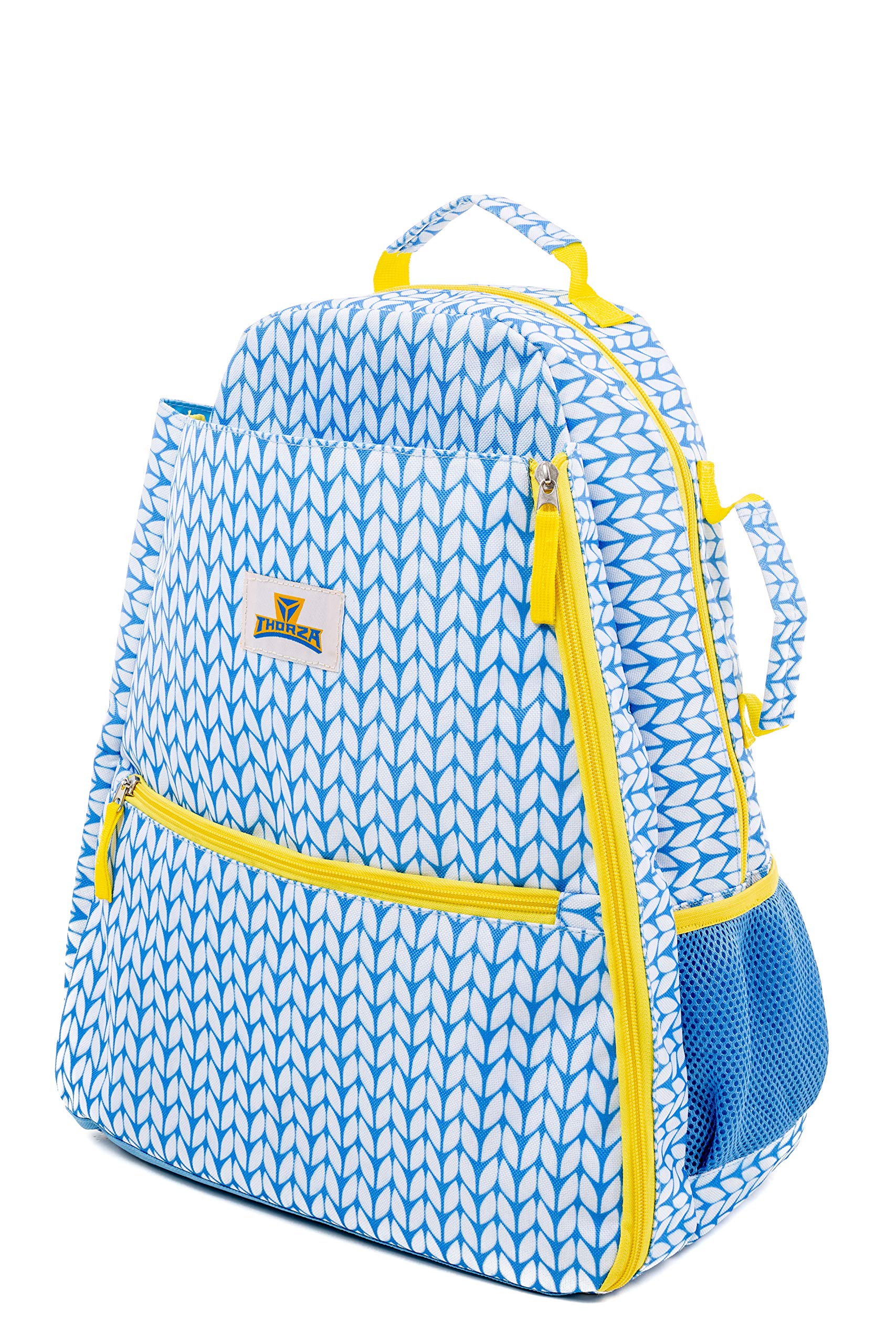 Thorza Women's Tennis Backpack - Lightweight 2 Racket Bag in Light Blue