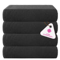 CASA COPENHAGEN 4-Piece Cotton Bath Towel Set – Pine Grey, 550 GSM
