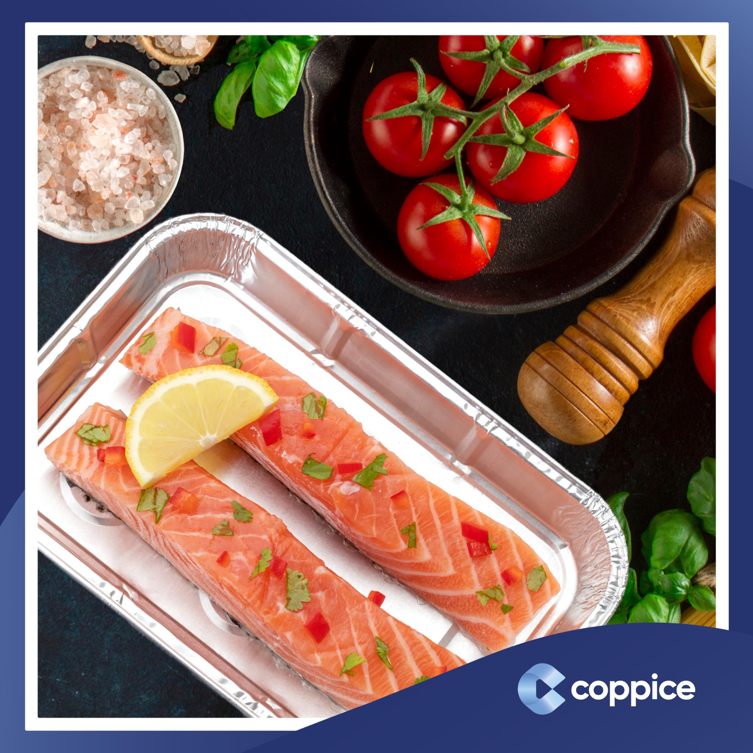 Coppice Small Aluminium Foil Trays for Baking & Food Storage | 100 Pack