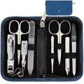 3 Swords Germany 8-Piece Manicure Pedicure Kit | Jeans Blue Case