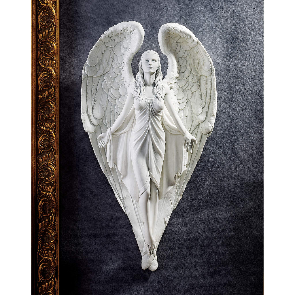 Design Toscano Spiritual Path Angel Wall Sculpture – Grey Resin