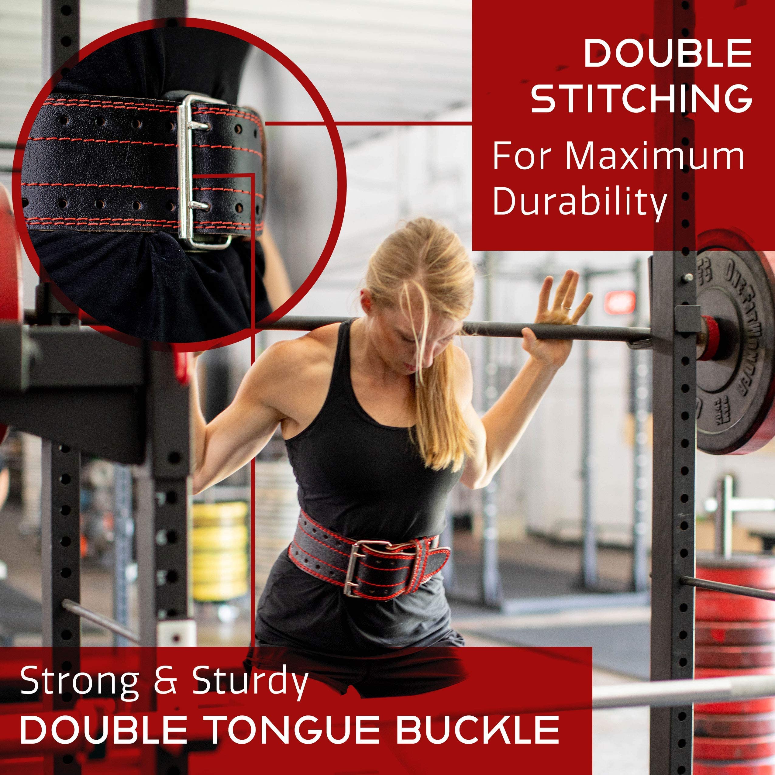 Dark Iron Fitness Genuine Leather Weight Lifting Belt - 120 cm Medium