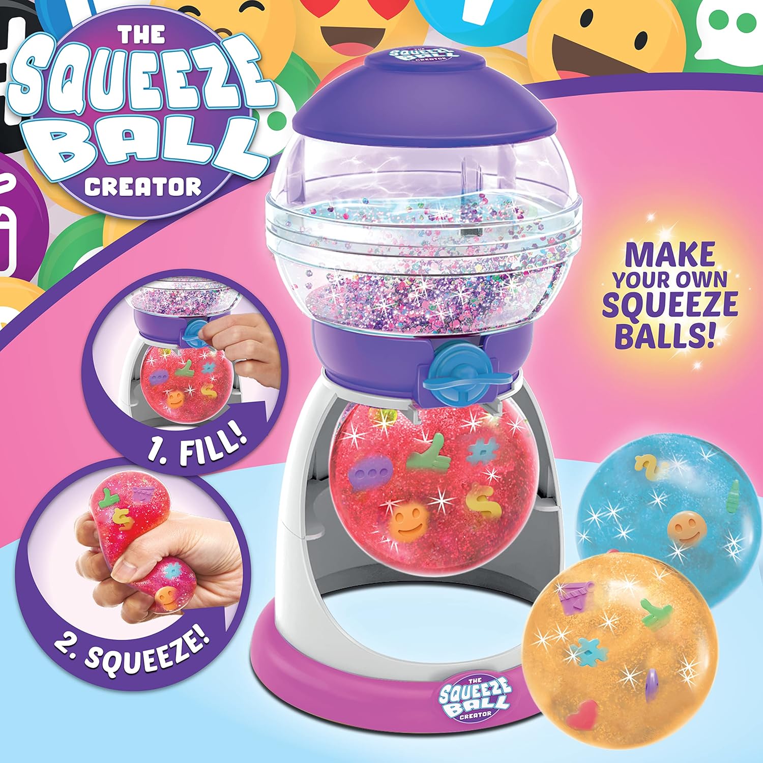 Snaps Squeeze Ball Creator – DIY Sensory Fidget Toy Kit with Emoji Icons