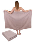 Betz Berlin 2-Piece XXL Maxi Bath Towel Set - 100x150cm Cotton Cappuccino