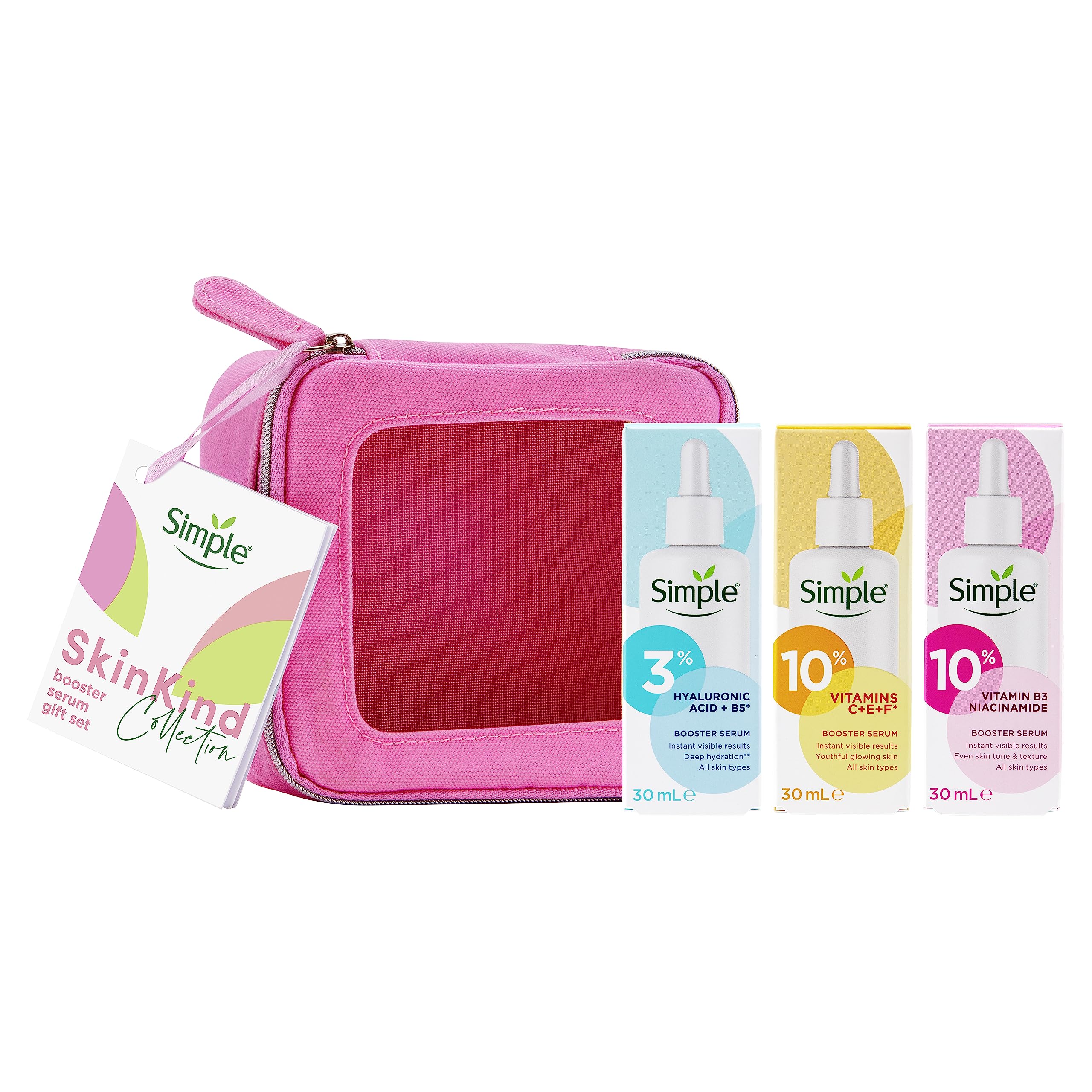 Simple Booster Serum Gift Set - Hyaluronic Acid, Vitamin C & Niacinamide 3x30ml