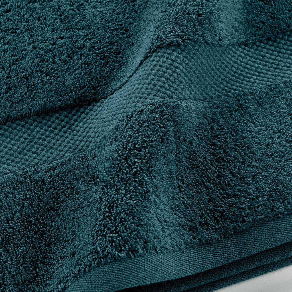 Douceur d'Intérieur, Elegance Blue Hand Towel 50 x 90 cm 100% Cotton Plain - image 2