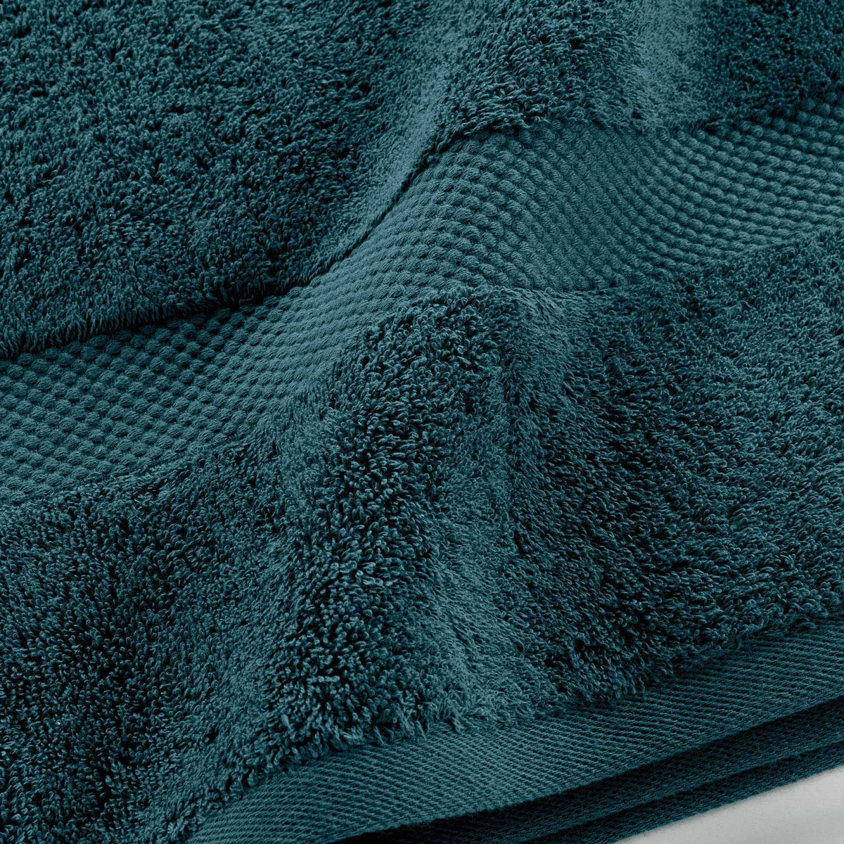 Douceur d'Intérieur, Elegance Blue Hand Towel 50 x 90 cm 100% Cotton Plain - image 2