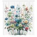 Abakuhaus Floral Shower Curtain | Waterproof Peony Fabric Decor | 175x200cm