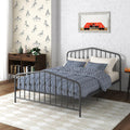 DHP Bushwick Metal Platform Bed – Grey King Size Frame with Slats