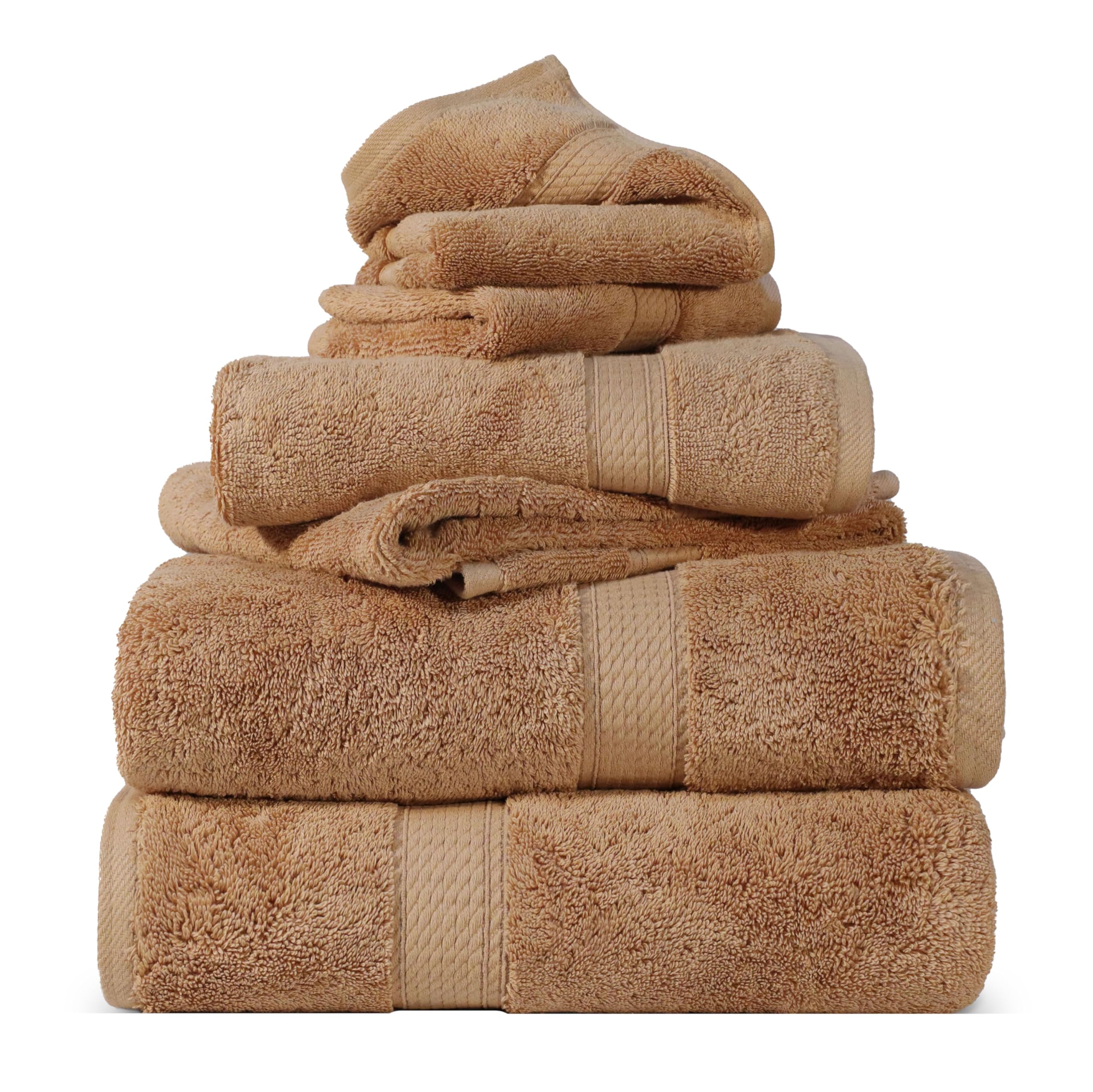 Jolof Store 900 GSM 100% Cotton 6-Piece Luxury Towel Set – Rust