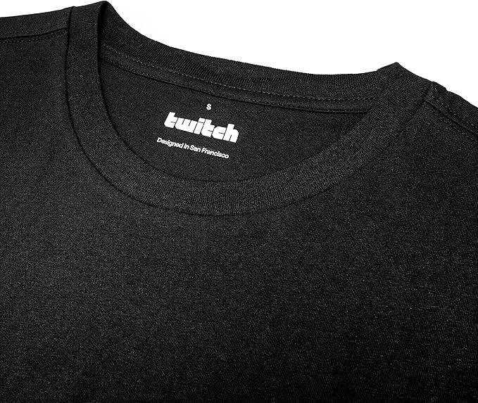 Twitch Graphic T-Shirt – Official Unisex 100% Cotton Tee, Black