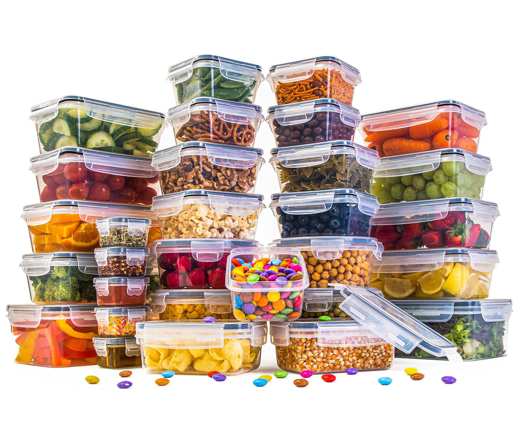 Nuovva 60-Piece Airtight Food Storage Containers – BPA Free Plastic Set