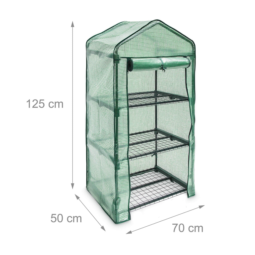 Relaxdays 3-Tier Portable Greenhouse | Tear-Resistant Steel Plant Shelf