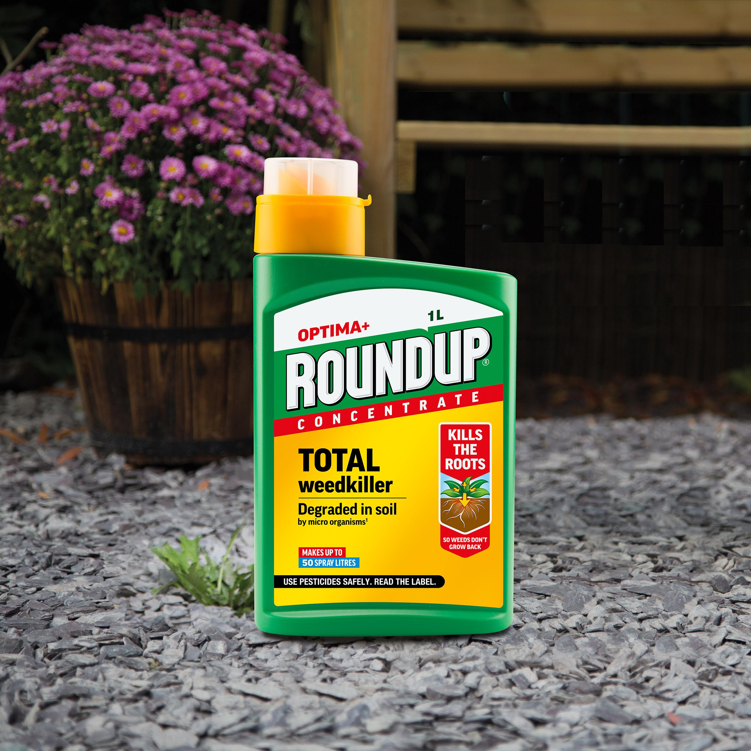 Roundup Optima+ Total Weedkiller Concentrate - 1L Root Killer