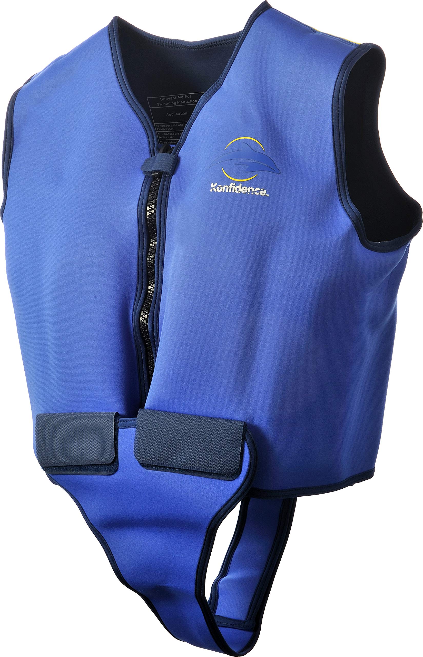 Konfidence Adult Swim Jacket – Neoprene Buoyancy Aid, Blue/Yellow