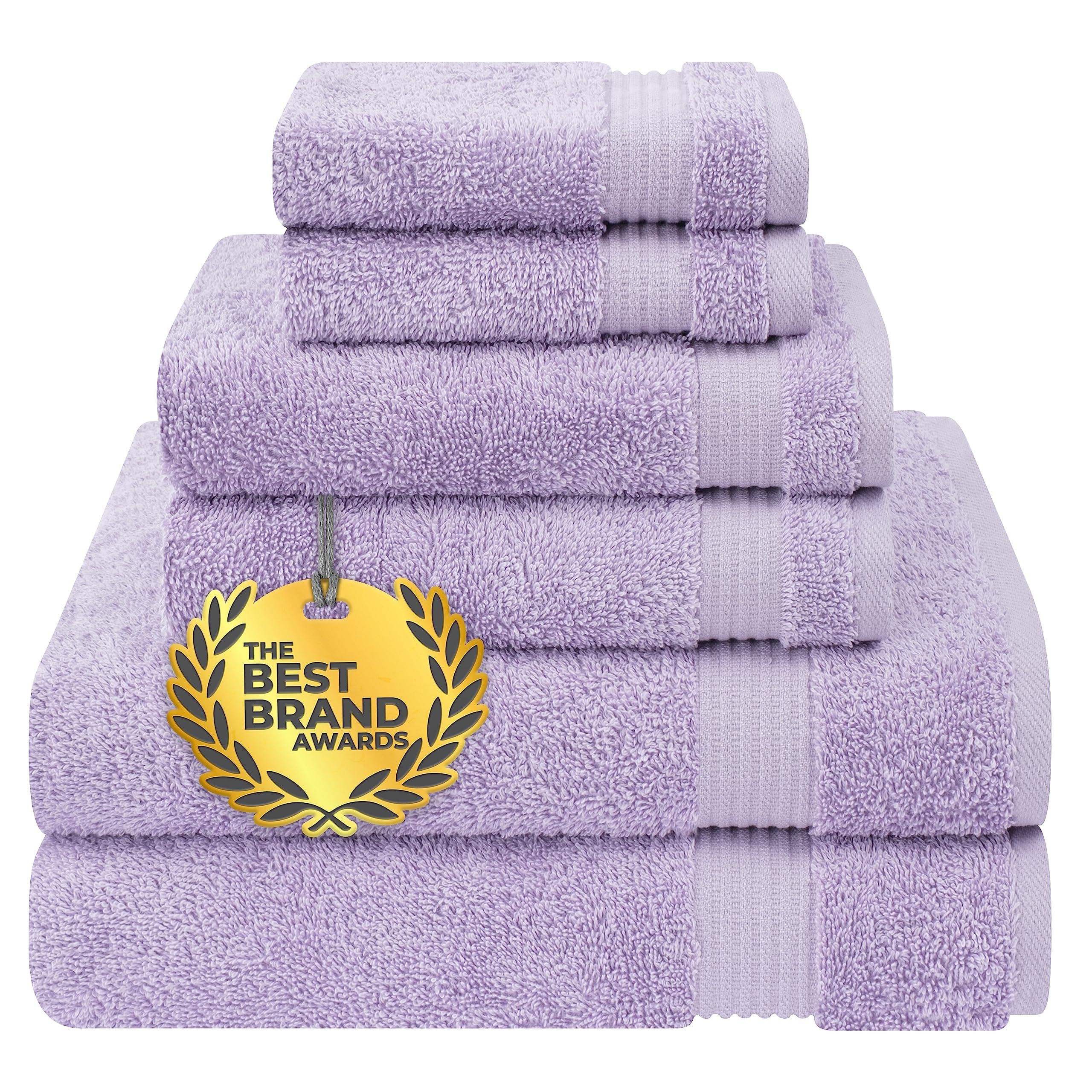 Cotton Paradise 6-Piece Turkish Cotton Bath Towel Set | Lilac