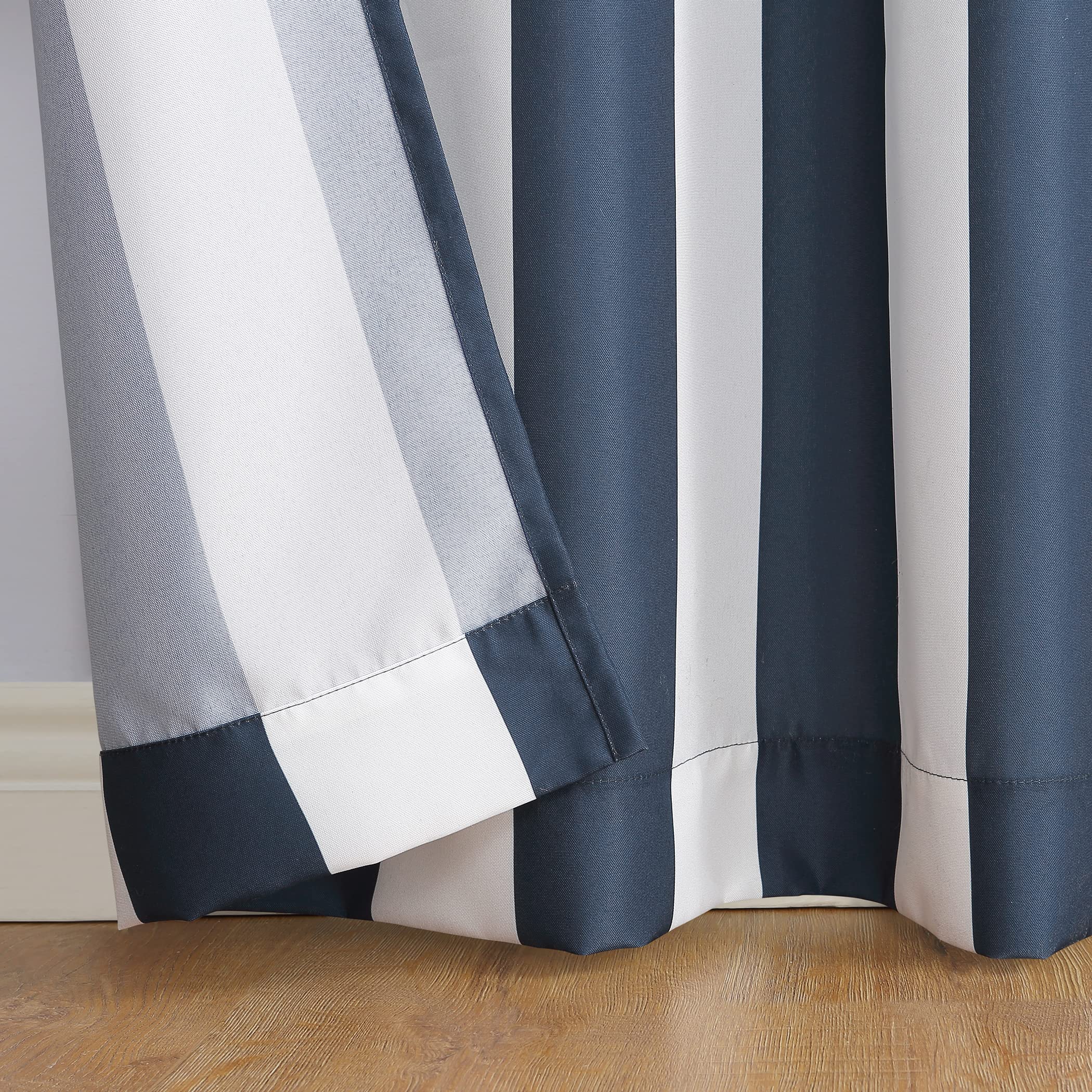 Sun Zero Valencia UV Protectant Blackout Outdoor Grommet Curtains, Indigo