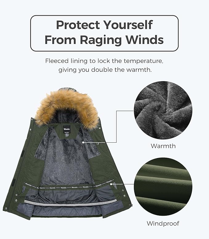 Wantdo Women's Waterproof Ski Jacket | Windproof Snowboard Coat - XL