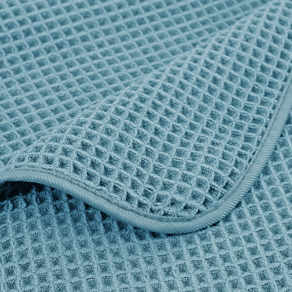 Polyte Microfibre Bath Sheets - Set of 2 Quick Dry Waffle Weave Towels