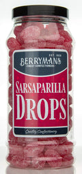 Berrymans Original Sarsaparilla Drops – Retro Boiled Sweets Gift Jar