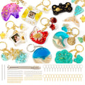 Mocoosy 182Pcs Resin Keychain Kit | 32 Silicone Molds for Jewelry Making