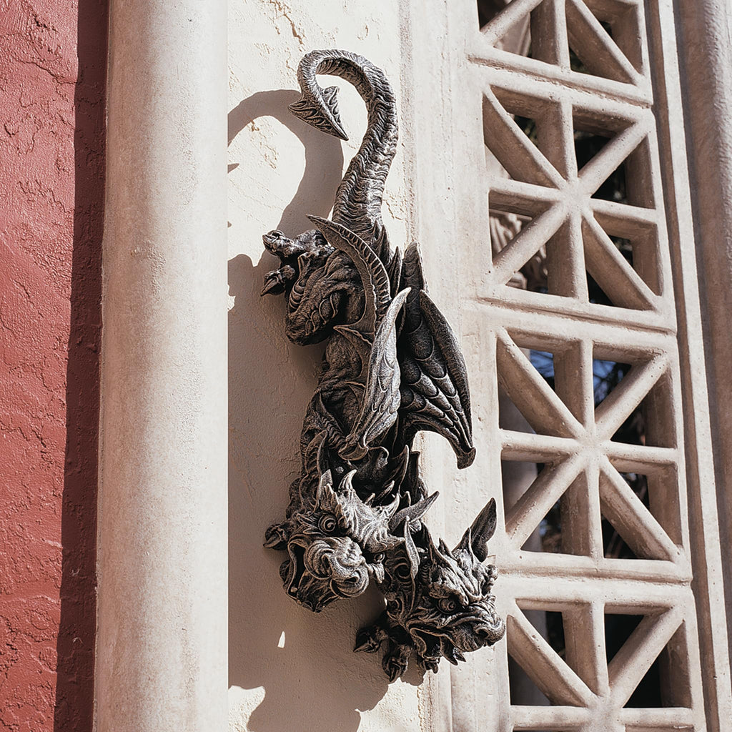 Design Toscano Double Trouble Hanging Gargoyle Gothic Stone Sculpture