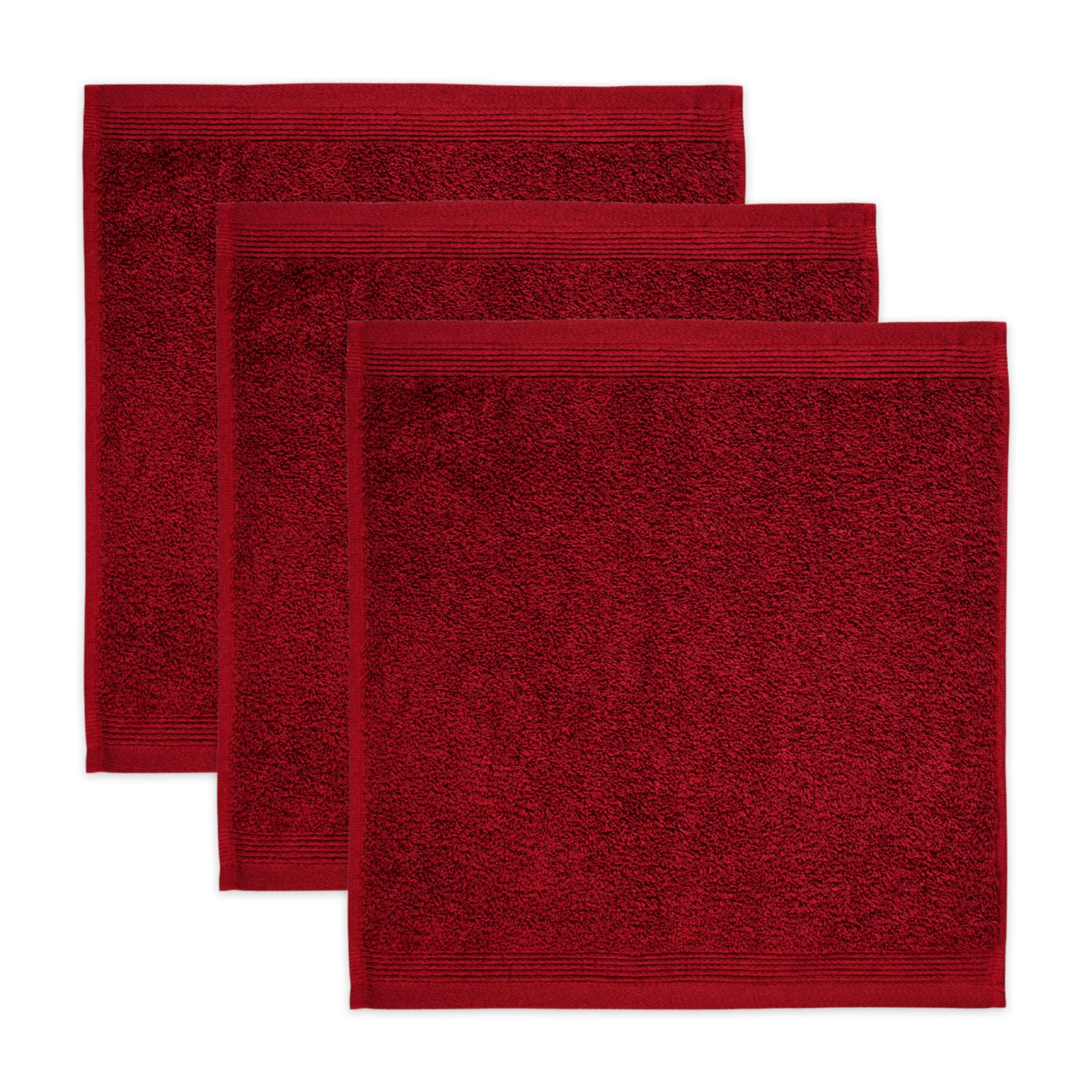 Möve Superwuschel Seiftuch 3er-Set – 100% Baumwolle, 30x30 cm, Ruby