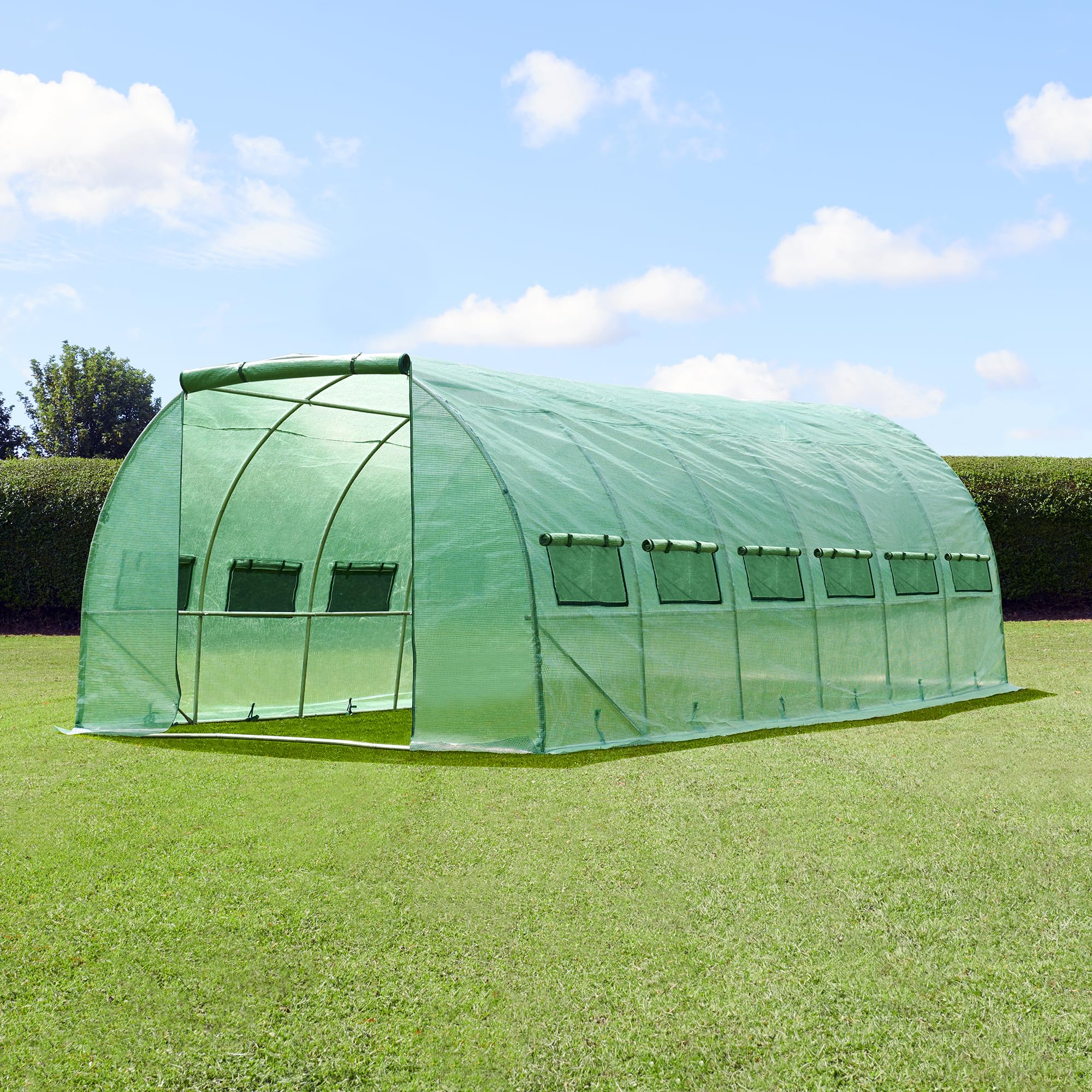 FeelGoodUK Heavy Duty UPVC Polytunnel Replacement Cover - 6x3x2m