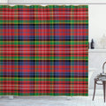 ABAKUHAUS Plaid Shower Curtain | Waterproof Fabric Tartan Bathroom Decor