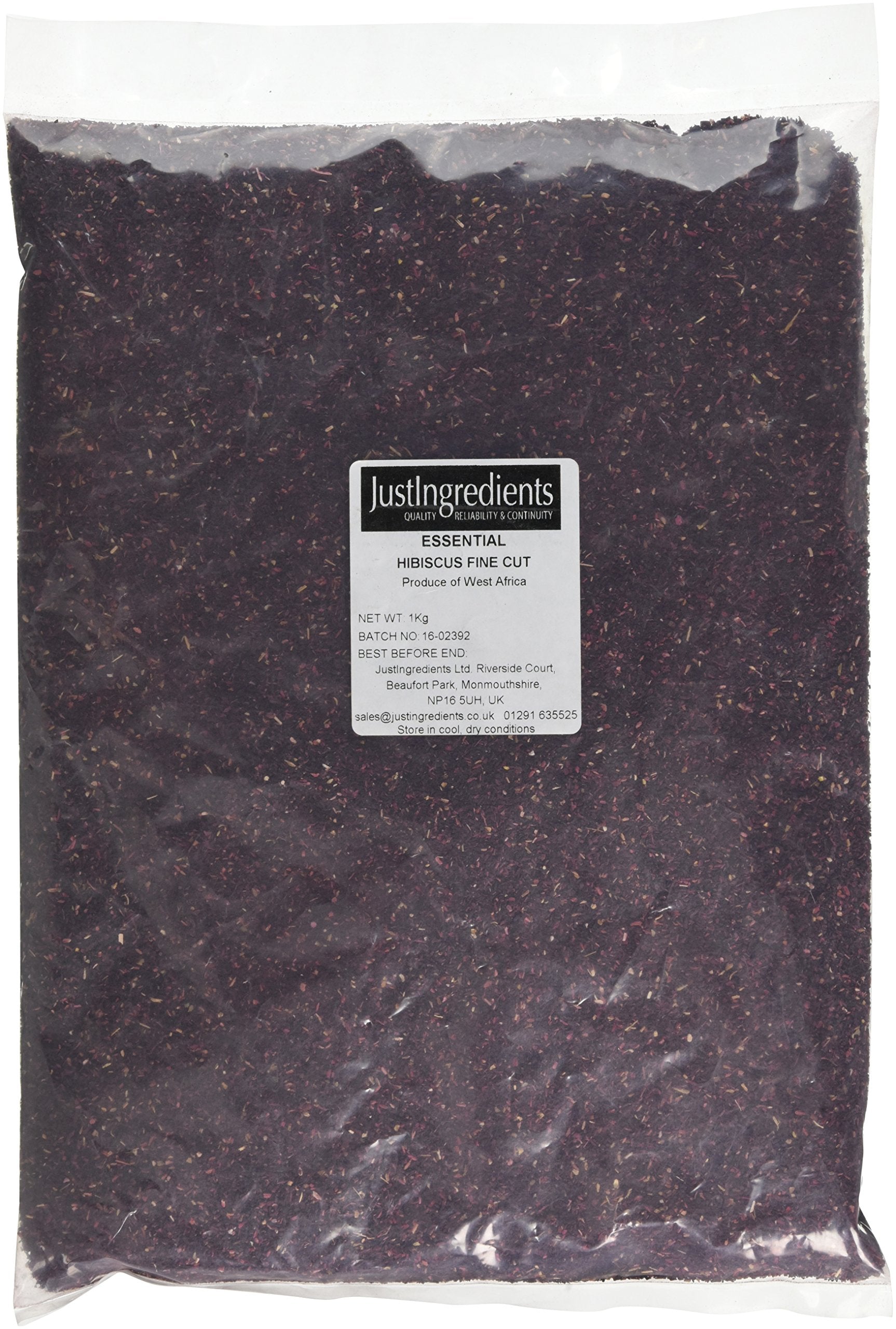JustIngredients Hibiscus Flowers Fine Cut – 1kg Natural Dried Botanicals