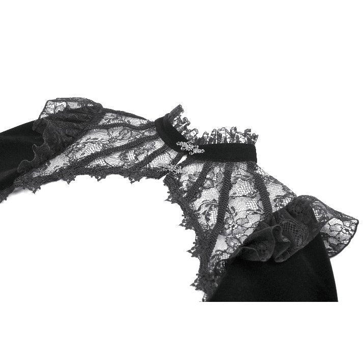 Dark in Love Erzebeth Gothic Bolero Shrug – Black Lace & Velvet