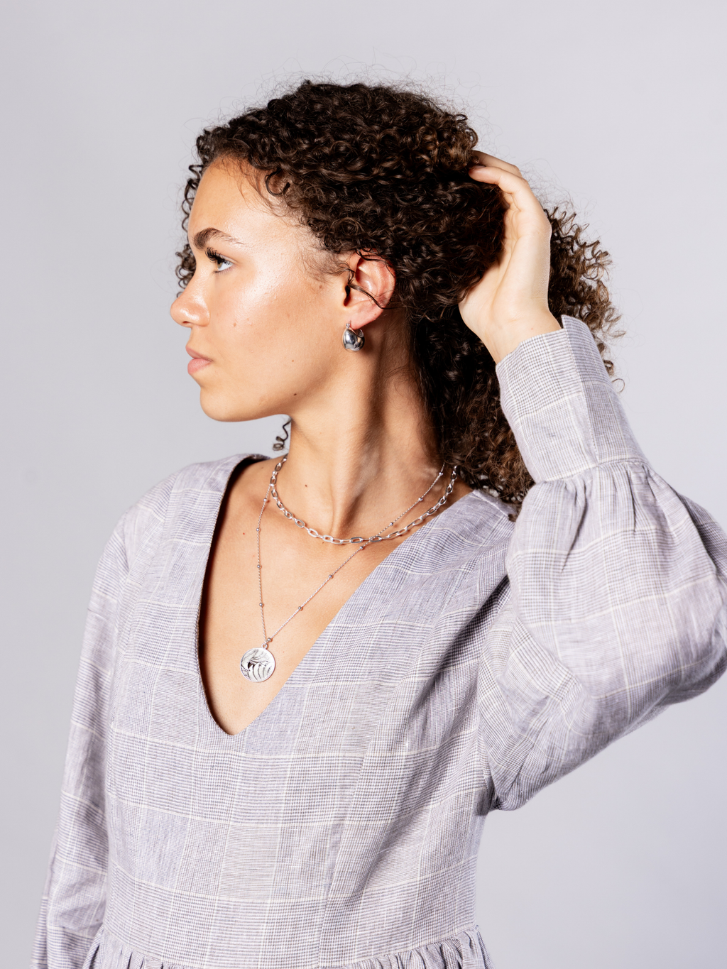 No More Nobody Zadie Recycled Sterling Silver Ball Hoop Earrings
