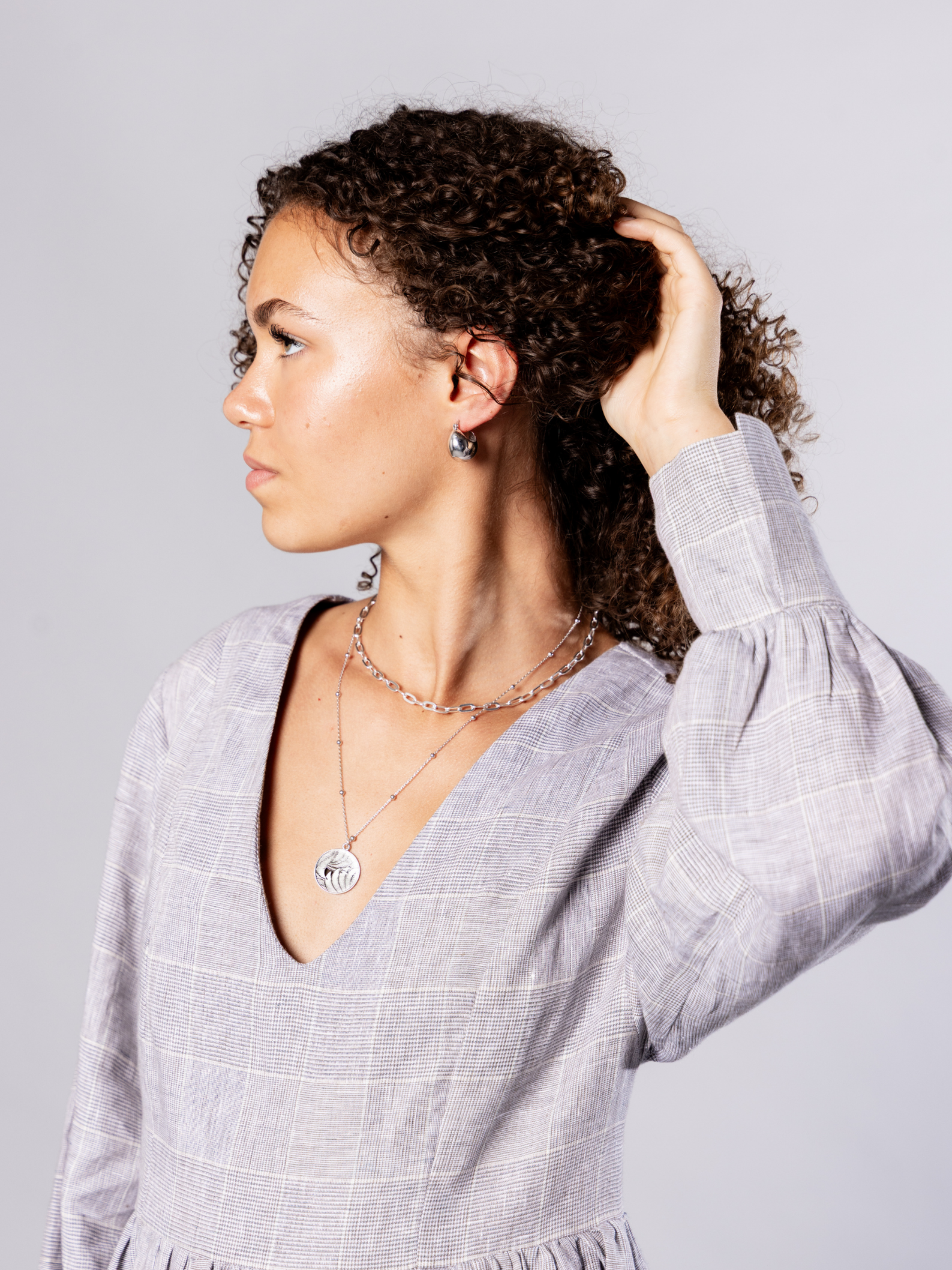 No More Nobody Zadie Recycled Sterling Silver Ball Hoop Earrings