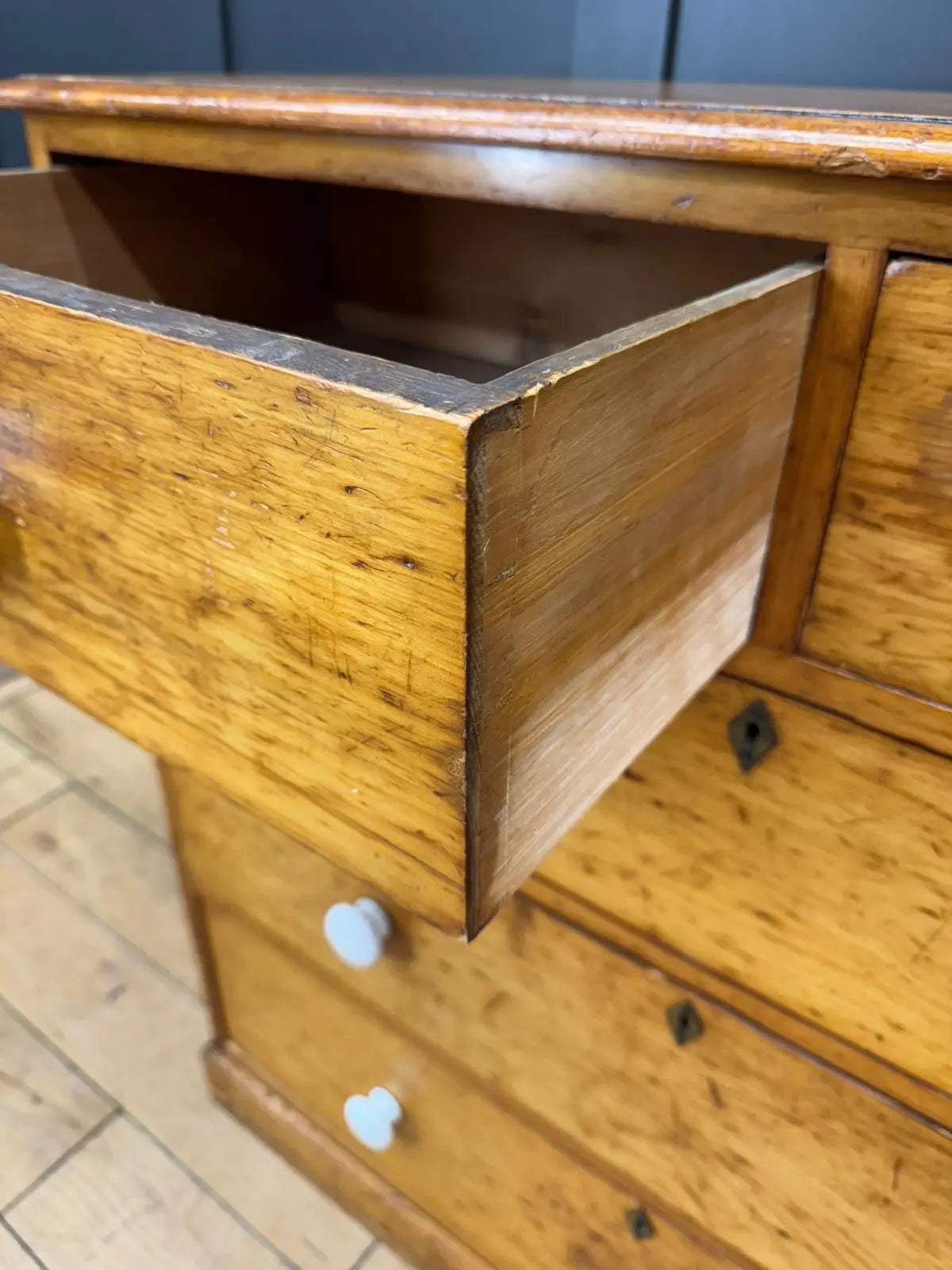 Antique Pine Chest of Drawers Victorian Country House Storage