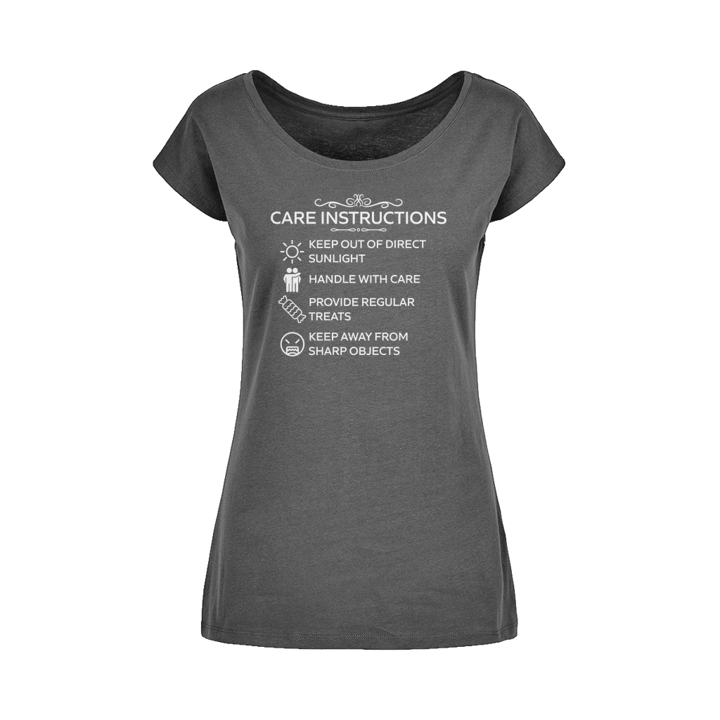 Kate's Clothing Care Instructions Women’s Wide Neck Cotton T-Shirt