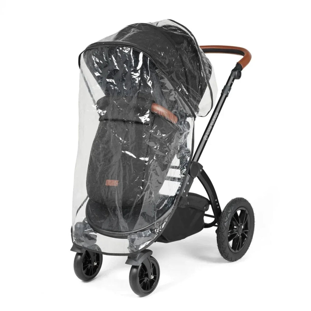 Ickle Bubba Stomp Luxe Travel System with i-Size Stratus Car Seat & ISOFIX Base 12 pcs - Black & Midnight & Tan