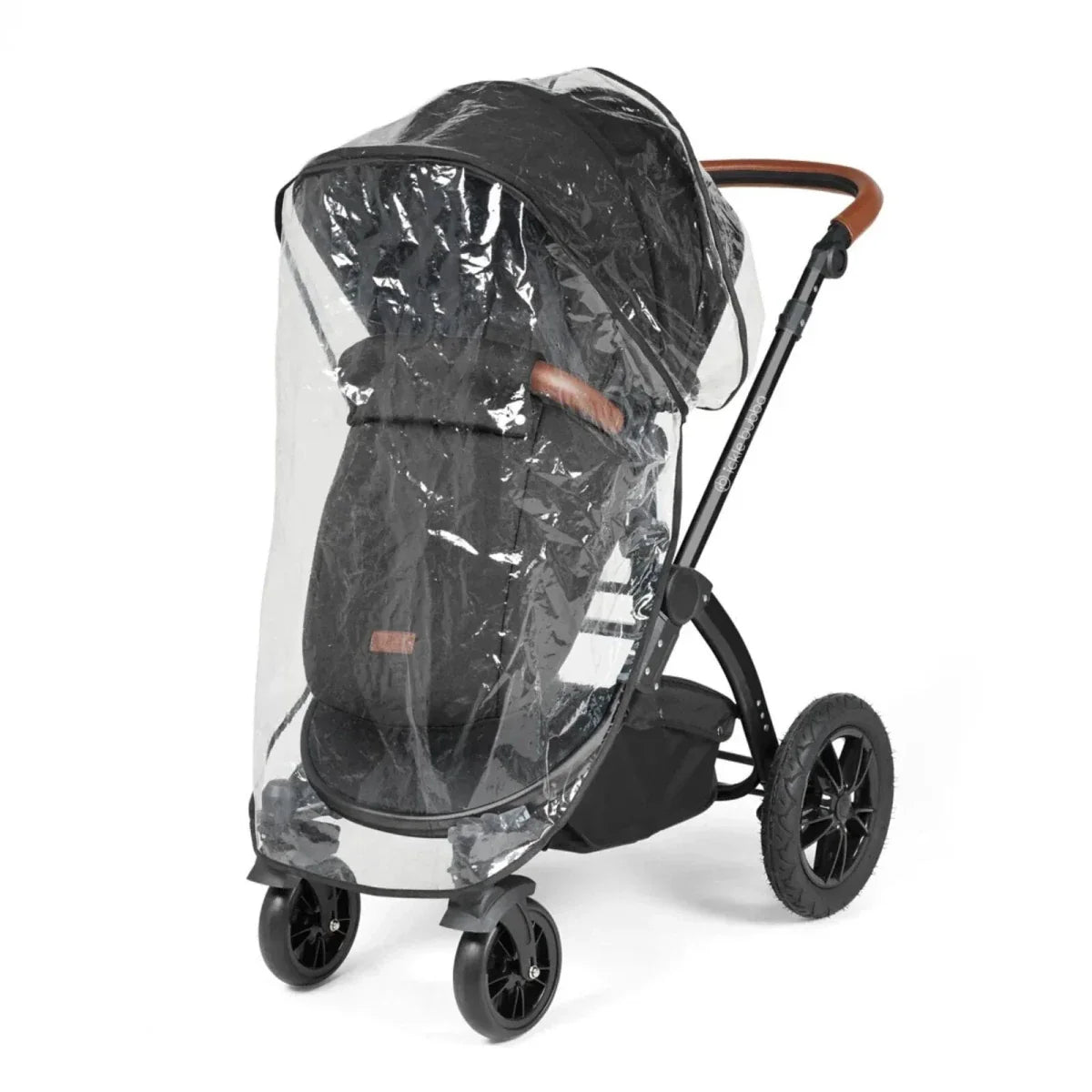Ickle Bubba Stomp Luxe Travel System with i-Size Stratus Car Seat & ISOFIX Base 12 pcs - Black & Midnight & Tan