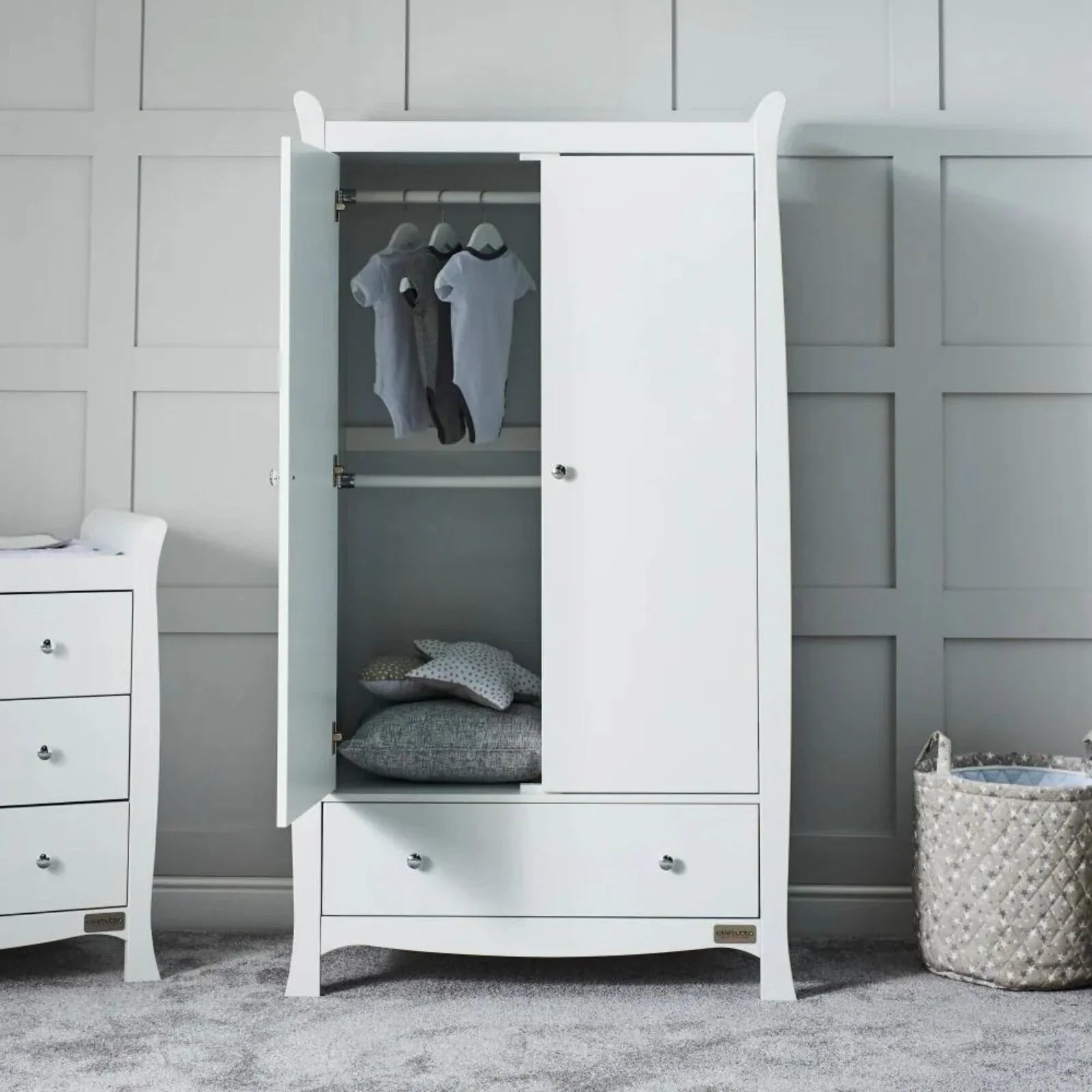 Ickle Bubba Snowdon Wardrobe - White