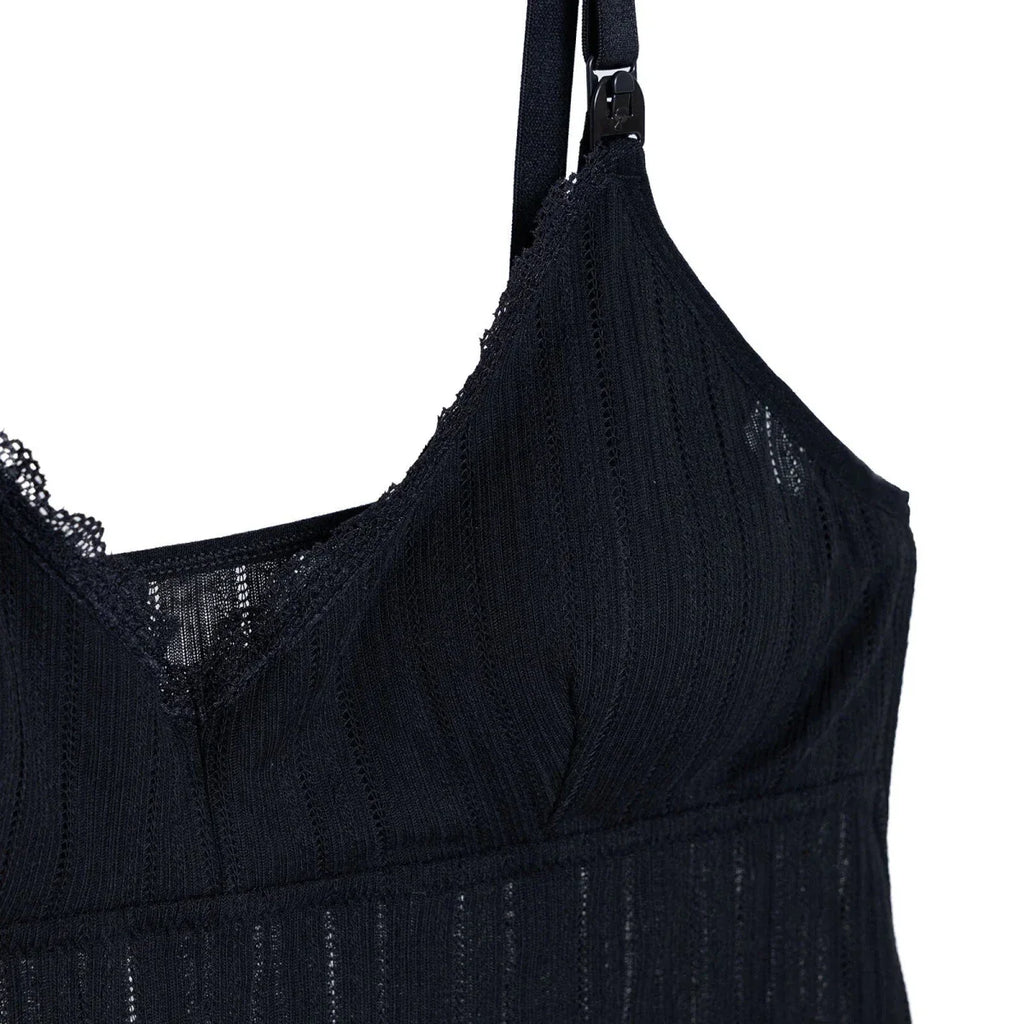 Baby Mom Mom Nursing Vest Strappy - Black