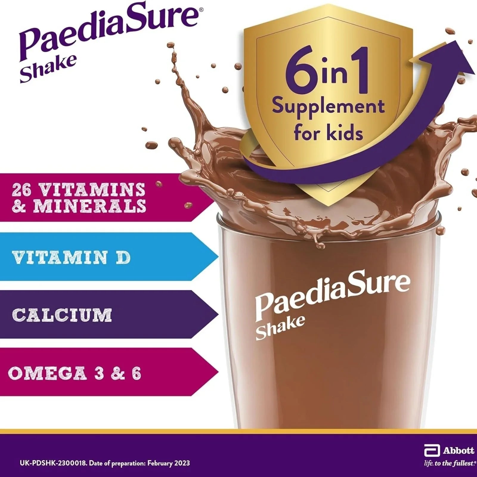 PaediaSure Shake Chocolate Flavoured 800ml (4x200ml)